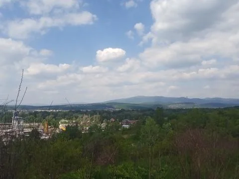 A city in the mountains 스톡 사진