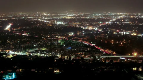 City of Moving Lights 4K 스톡 동영상 32867658
