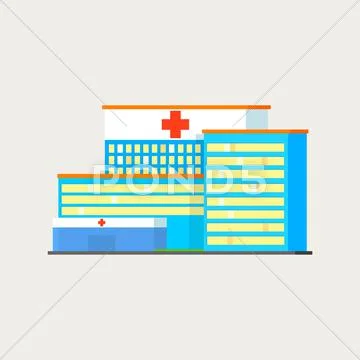 City Municipal Hospital Stock Illustration