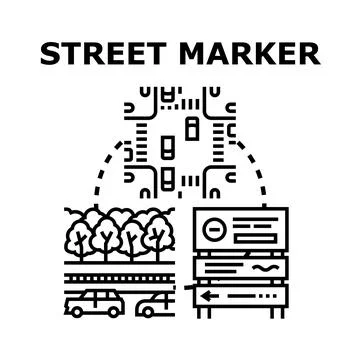 City navigation and traffic flow vector concept Stock Illustration