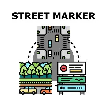 City navigation and traffic flow vector concept Stock Illustration