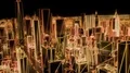City neon glowing DOF model New York NYC flyover wireframe skyscraper 80s 4k 4k or 4k+ Resolution