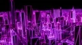 City neon glowing DOF model New York NYC flyover wireframe skyscraper 80s 4k 4k or 4k+ Resolution
