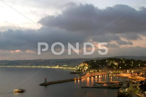 City of nice coastline Stock Photos