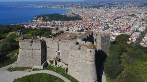 City of Nice by drone Stock Footage 121331493