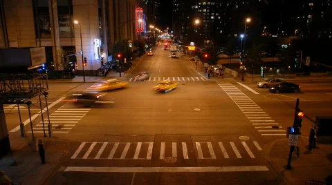 City at Night 7a Stock Footage 107975