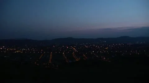 City Night Fall Stock Footage 21810786