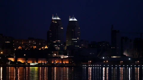 City at night.  Stock Footage 732434