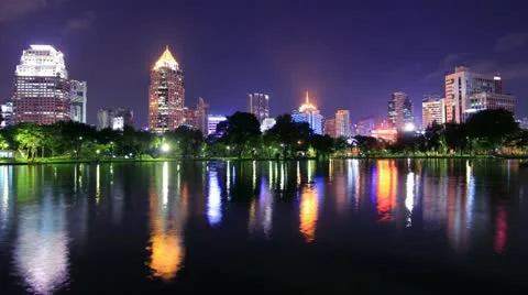 City at night Stock Footage 12448097