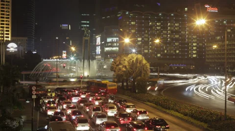 City at night Stock Footage 33849393