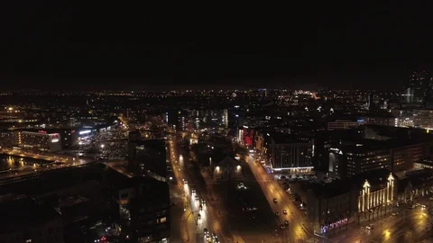 City in night Stock Footage 92183325
