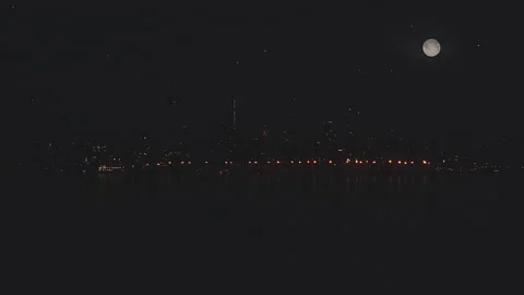 City At Night Stock Footage 137884297