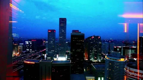 The city at night Stock Footage 235267038