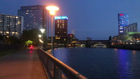 City at night Stock Footage 244423878