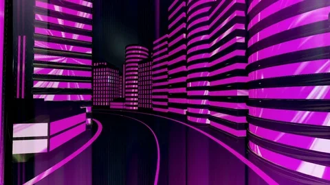 City Night Glow Stock Footage 73224809