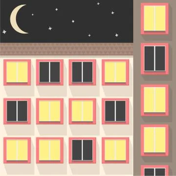 City at night Ilustração Stock