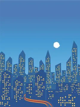 City night Stock Illustration