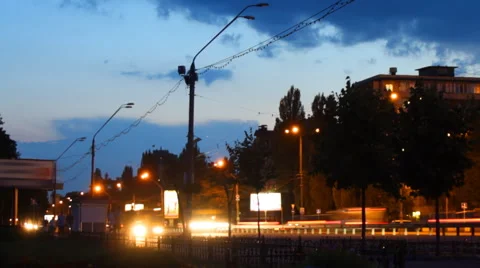 City ​​night lights Stock Footage 41846644