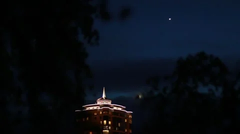 City night lights Stock Footage 50247880