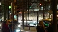 City night people crossing street life crowd traffic and Christmas lighting 4k or 4k+ Resolution