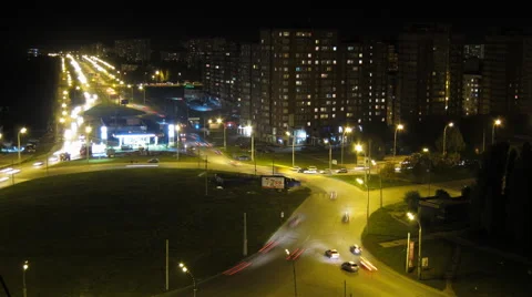 City at night. Time lapse Stock Footage 50125827