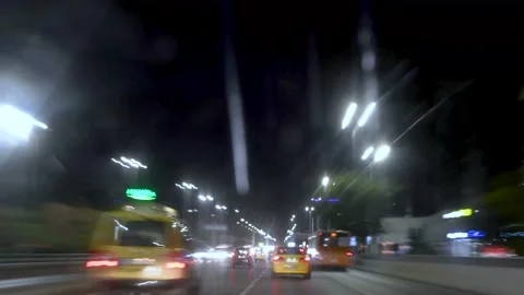 City At Night Timelapse Stock Footage 140971057