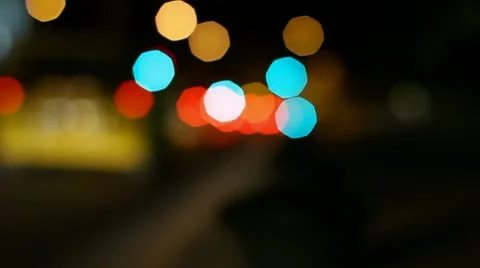 City night traffic, defocused Stock Footage 8914697