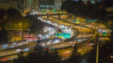 City Night Traffic Video stock 48436720