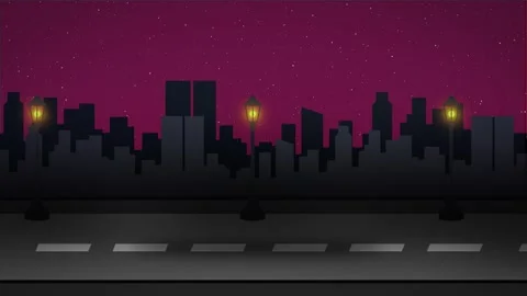 city nightlife skyline backdrop with big... | Stock Video | Pond5