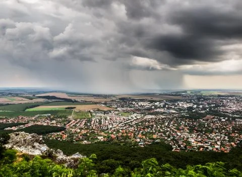 City of nitra from above Stock Photos