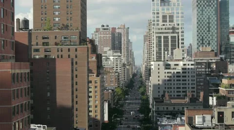 City. nyc new york. skyline skyscrapers. areal view.1080 HD. urban district Stock Footage