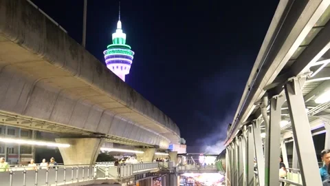 City Observation Tower Stock Footage 256292873