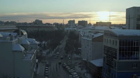 City from the office window Stock Footage 82179744