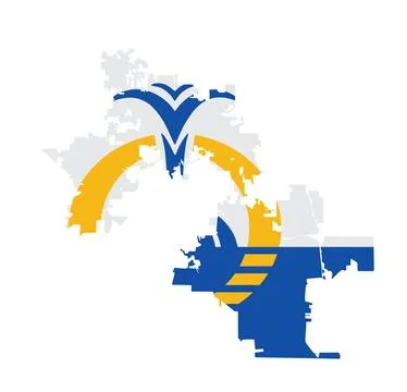 City Orlando map flag vector silhouette illustration イラスト素材