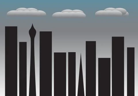 City Outline Stock Illustration