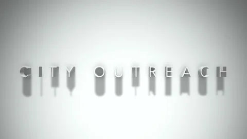 city outreach 3D title animation white t... | Stock Video | Pond5