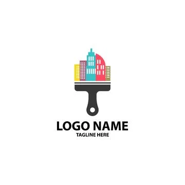City paint logo design vector Illustrazione stock