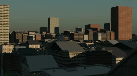 City pan into CCTV transition Version 1 animation Stock Footage 21101609