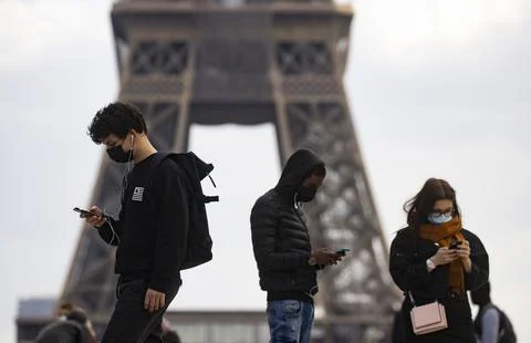 City of Paris considering possibility of a third lockdown, France - 26 Feb 2021 Stock Photos