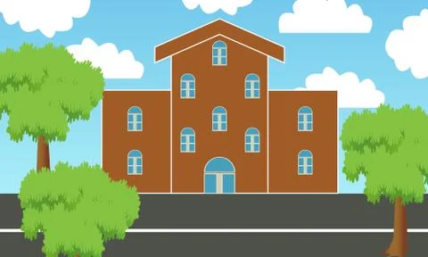 City park background Stock Illustration
