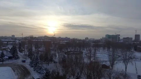 City Park with height Stock Footage 85851095