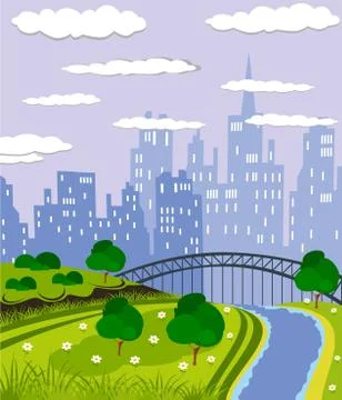 City park Stock Illustration