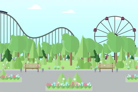 City park Stock Illustration