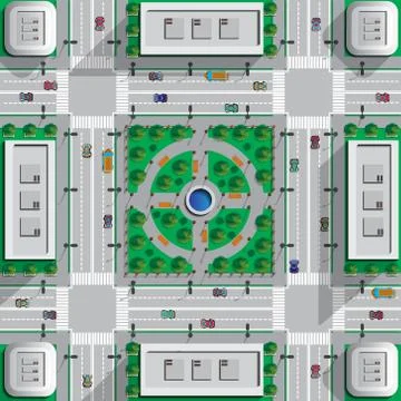 City Park. Stock Illustration