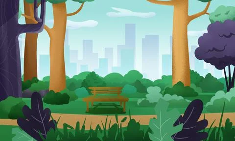City park Stock Illustration