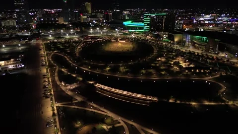 City park at night Stock Footage 240153636