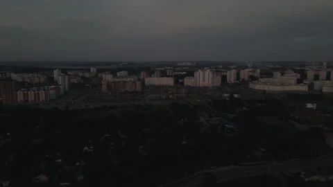 City park, the river flows. Shot at dawn, at sunrise. Aerial photography. Stock Footage 158738441