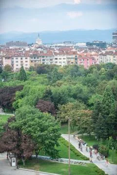 City park in Sofia during the summer Stock Photos