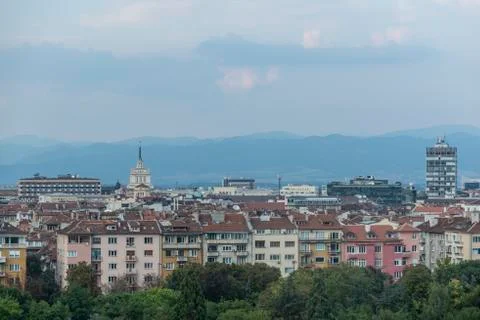 City park in Sofia during the summer Stock Photos