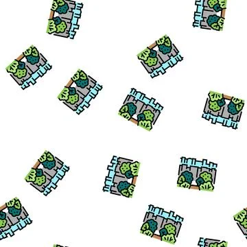 City park vector seamless pattern Illustrazione stock